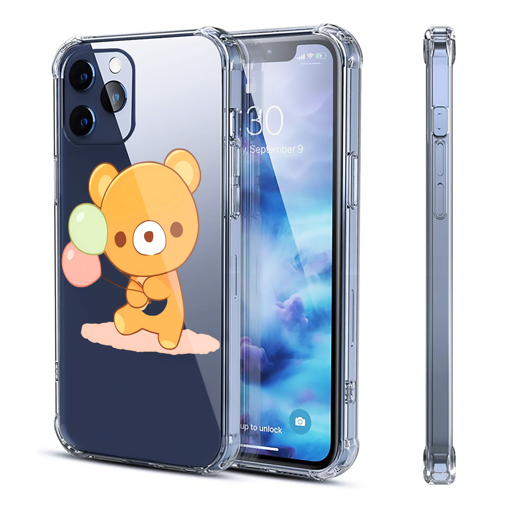 （画像用） リラックマ リラックマ キイロイトリ Rilakkuma Korilakkuma Kiiroitori 【iPhone 12シリーズ対応】透明スマホケース（クリアソフトケース）